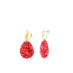 Mixed Fuchsia Oorbellen Loulou Closed Drop M