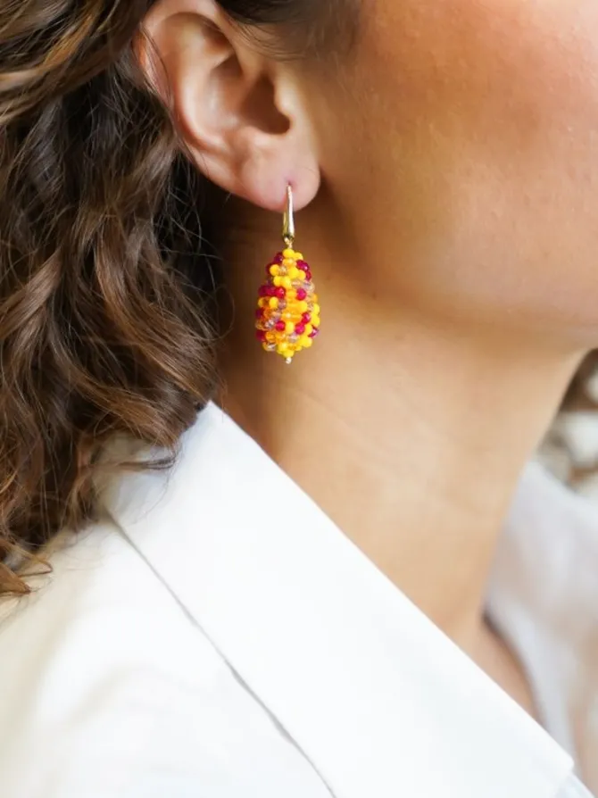 Mixed Gele Oorbellen Amy Glassberry Cone Xs