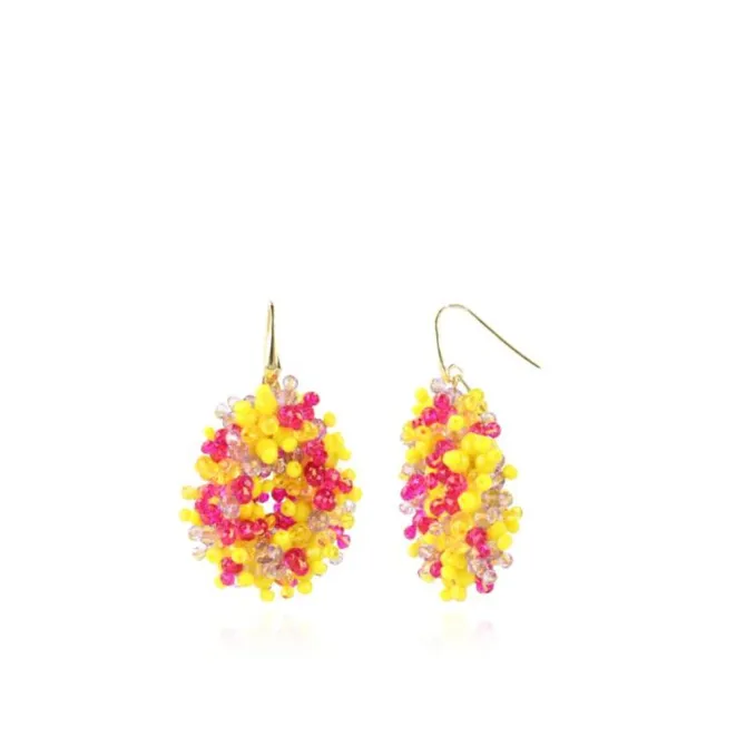Mixed Gele Oorbellen Louise Glassberry Druppel S Double Stones Tonal