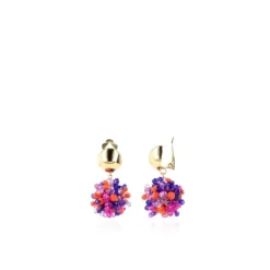 Mixed Koningsblauwe Clip Oorbellen Louise Glassberry Globe S Dubbel Tonal