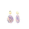 Mixed Paars Oorbellen Clip Louise Glassberry Druppel S Double Stones Tonal