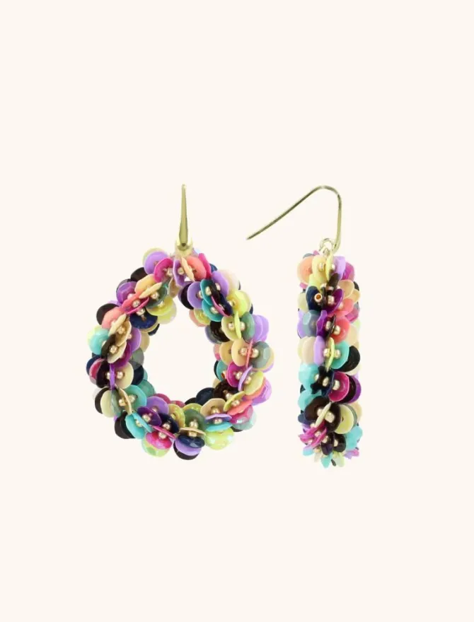 Multi Mix Oorbellen Sequin Druppel M