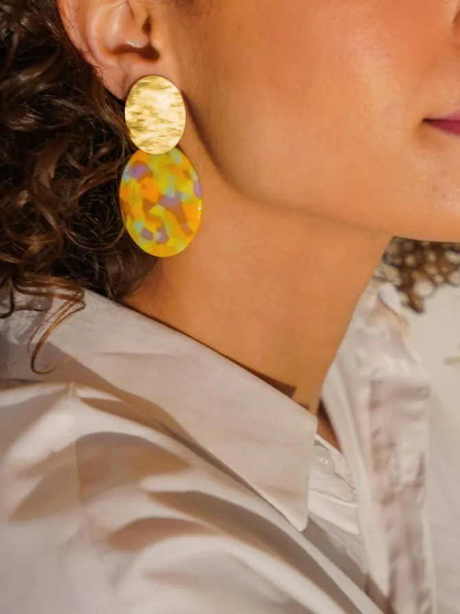 Multicolor Fantasy Oorbellen Celia Ovaal S