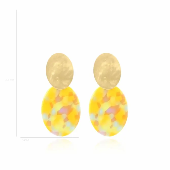 Multicolor Fantasy Oorbellen Celia Ovaal S