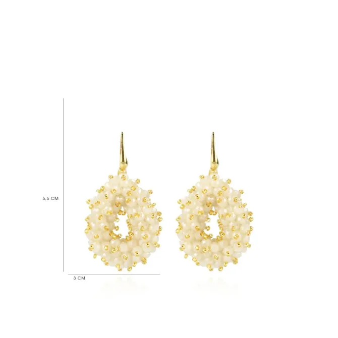 Nude Oorbellen Louise Double Stones Drop S
