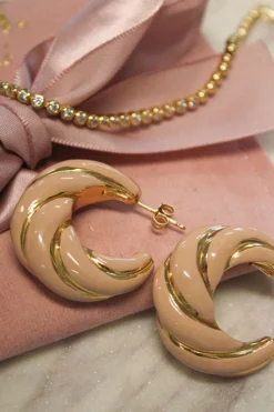 Nude Oorbellen Twist Creole M