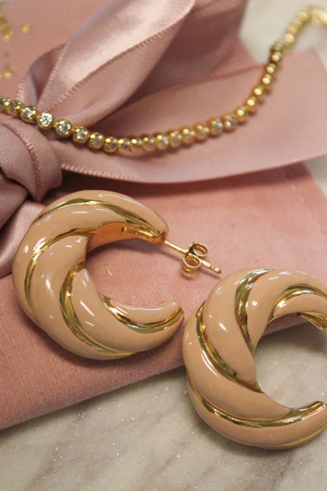 Nude Oorbellen Twist Creole M