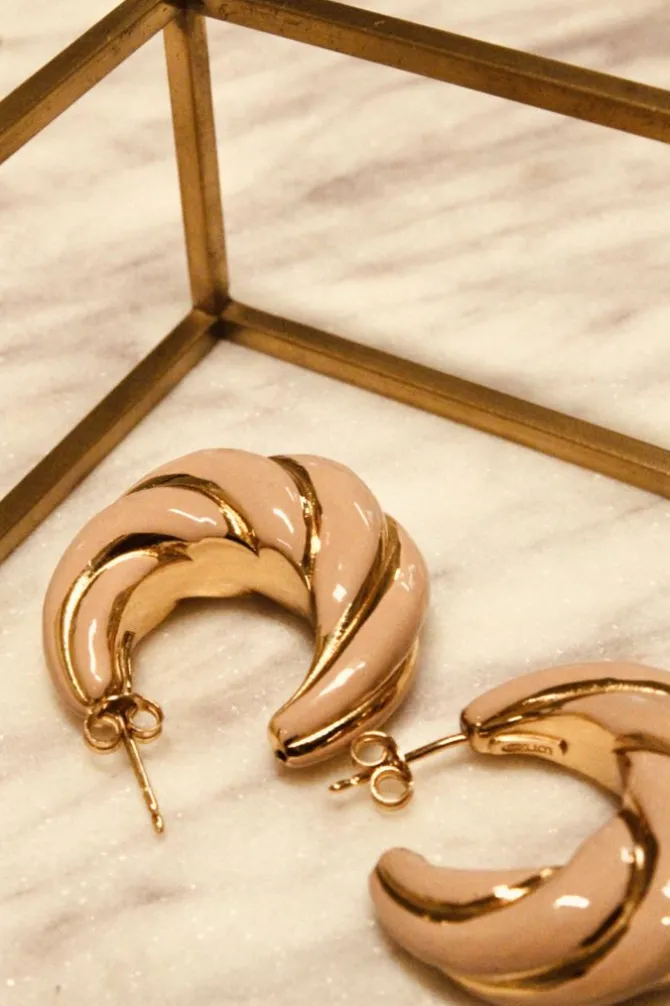 Nude Oorbellen Twist Creole S