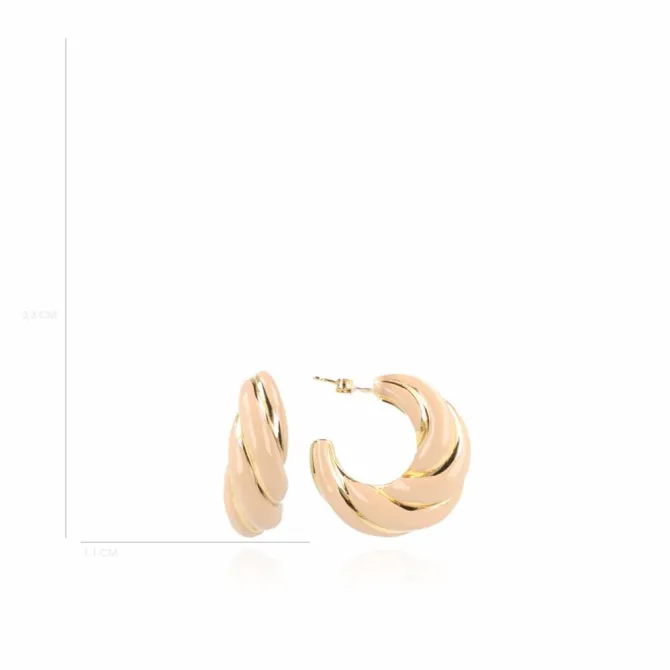 Nude Oorbellen Twist Creole S