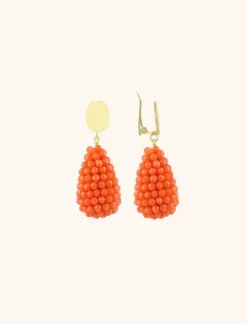 Oranje Oorbellen Amy Cone S Clip