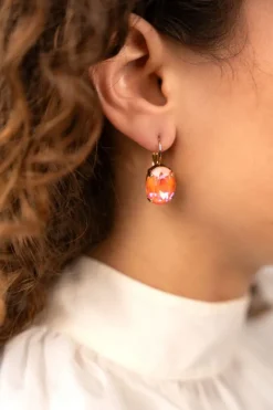Oranje Oorbellen Anneloes Ovaal M