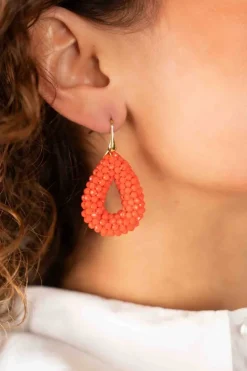 Oranje Oorbellen Berry Druppel S