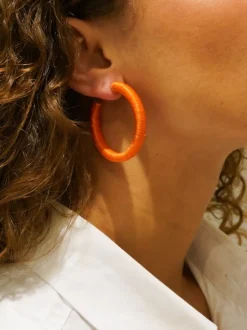 Oranje Oorbellen Chloe Creole L