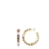 Paarse Oorbellen Strass Julliette Creool