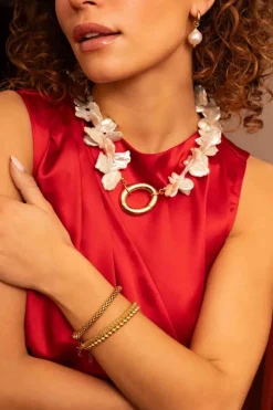 Parel Ketting Asymmetrisch Xxl