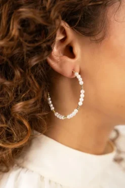 Parel Oorbellen Ella Hoop