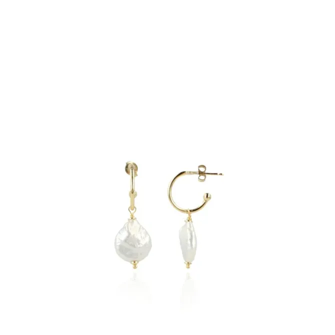 Parel Oorbellen Flat Druppel S