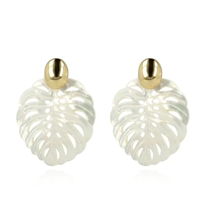 Parel Oorbellen Leaf