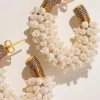 Parel Oorbellen Luna Glassberry Creool Silk Combi Ovaal M
