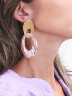 Parel Oorbellen Nemea Teardrop L Asymmetrisch
