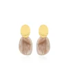 Parel Oorbellen Sara Asymetric Oval L