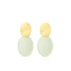 Pastel Mint Oorbellen Celia Ovaal S
