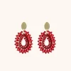 Rode Oorbellen Robin Silk Drop Crystal S