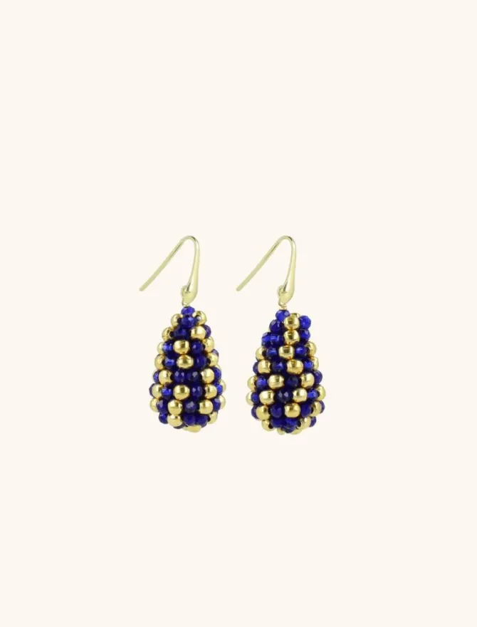 Royal Blauwe Oorbellen Amy Cone Xs