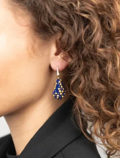 Royal Blauwe Oorbellen Amy Cone Xs