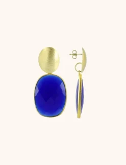 Royal Blauwe Oorbellen Pendant Square Jane