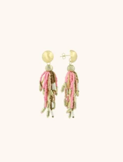 Roze Mix Oorbellen Fantasy Tassle M