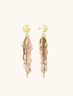 Roze Mix Oorbellen Fantasy Tassle L