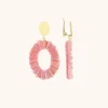 Roze Oorbellen Danee Ovaal Tube Clip