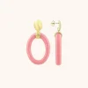 Roze Oorbellen Faye Ovaal S