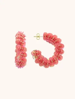 Roze Oorbellen Sequin Creole M