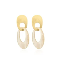 Sand Oorbellen Nemea Teardrop L Asymmetrisch