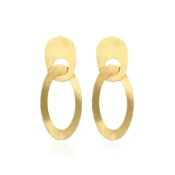 Satin Oorbellen Asymmetrisch Ovaal L