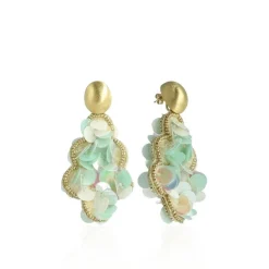 Sequin Oorbellen Holo Mint Vlinder Druppel L