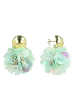 Sequin Oorbellen Holo Mint Laure Globe L