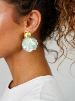 Sequin Oorbellen Holo Mint Laure Globe L