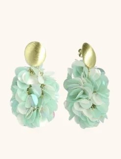 Sequin Oorbellen Holo Mint Sas Oval M