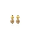 Soft Champagne Oorbellen Globe L