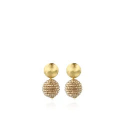 Soft Champagne Oorbellen Globe L