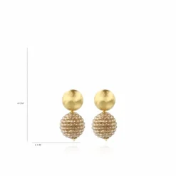 Soft Champagne Oorbellen Globe L