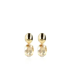 Strass Oorbellen Amelie Ovaal Golden Shadow
