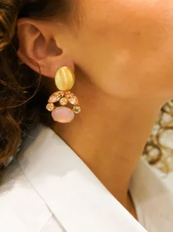 Strass Oorbellen Claire Violet