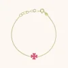 Symbool Armband Klaver Fuchsia
