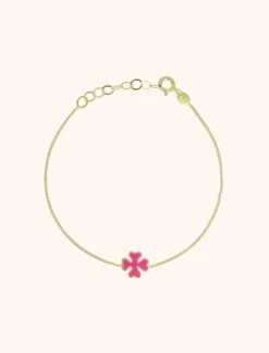 Symbool Armband Klaver Fuchsia