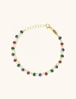 Symbool Armband Rosary Mulitcolor Donker