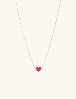 Symbool Ketting Hart Fuchsia